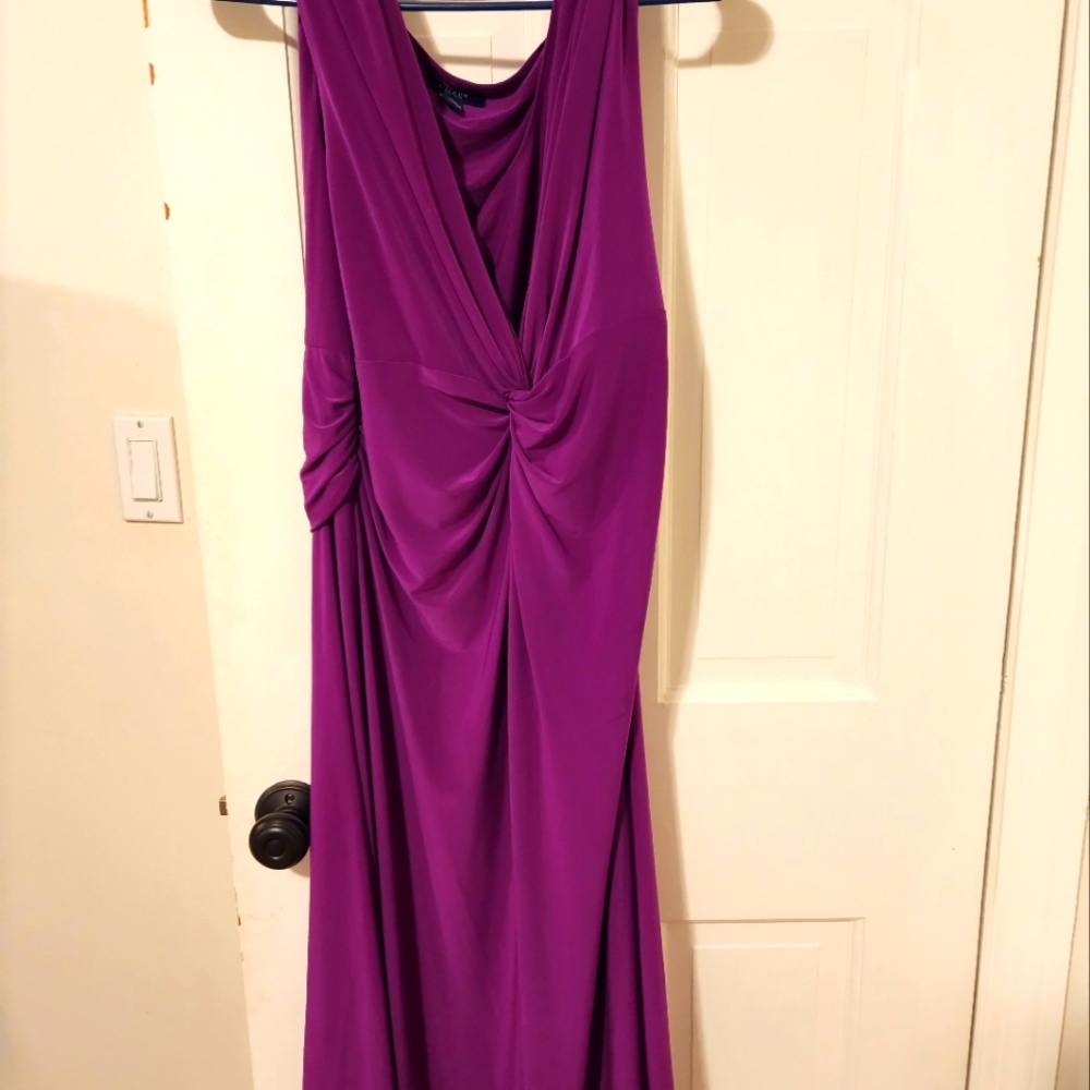 CHAPS eggplant/purple dress, size XL
